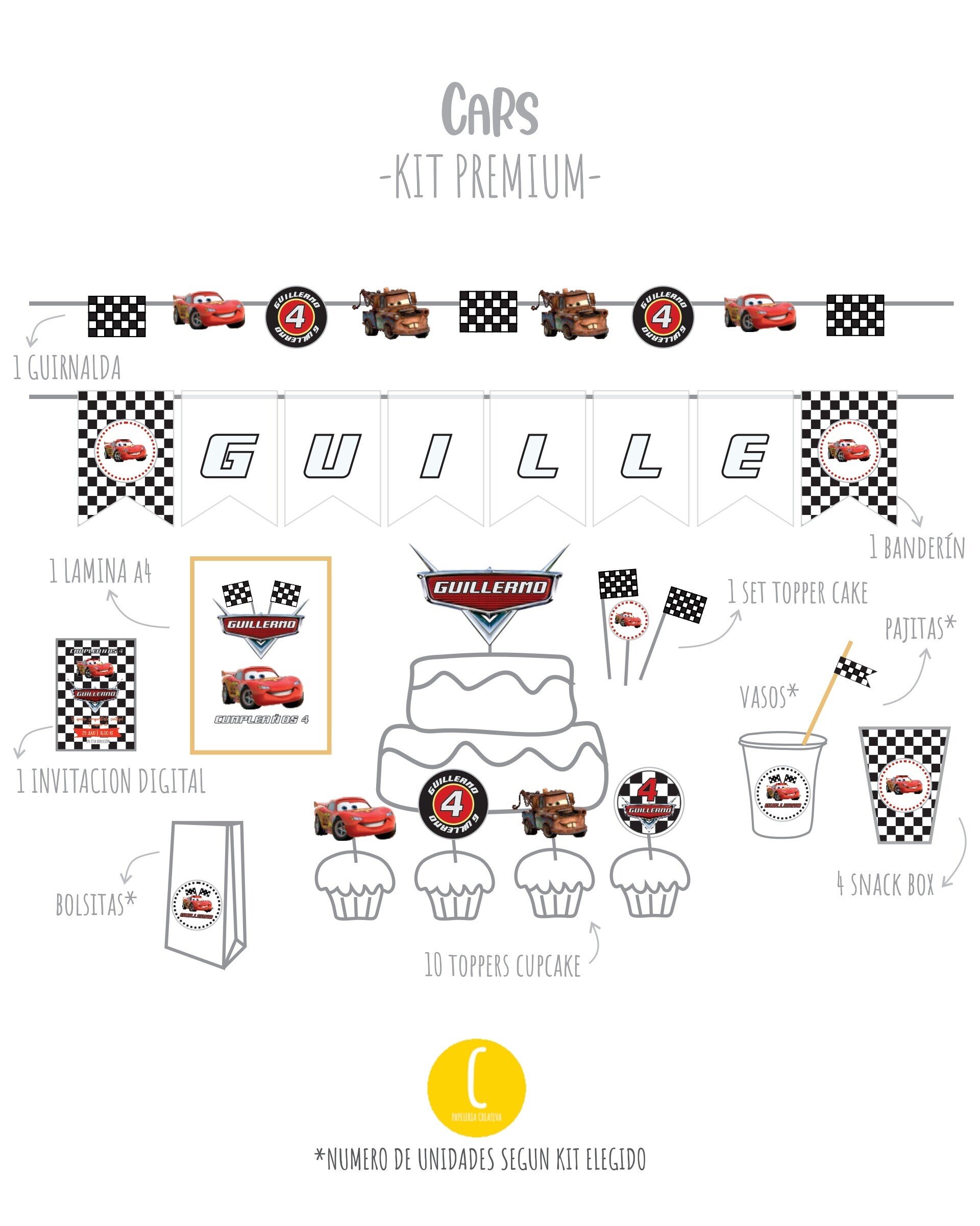 Kit decorativo Cars - 3