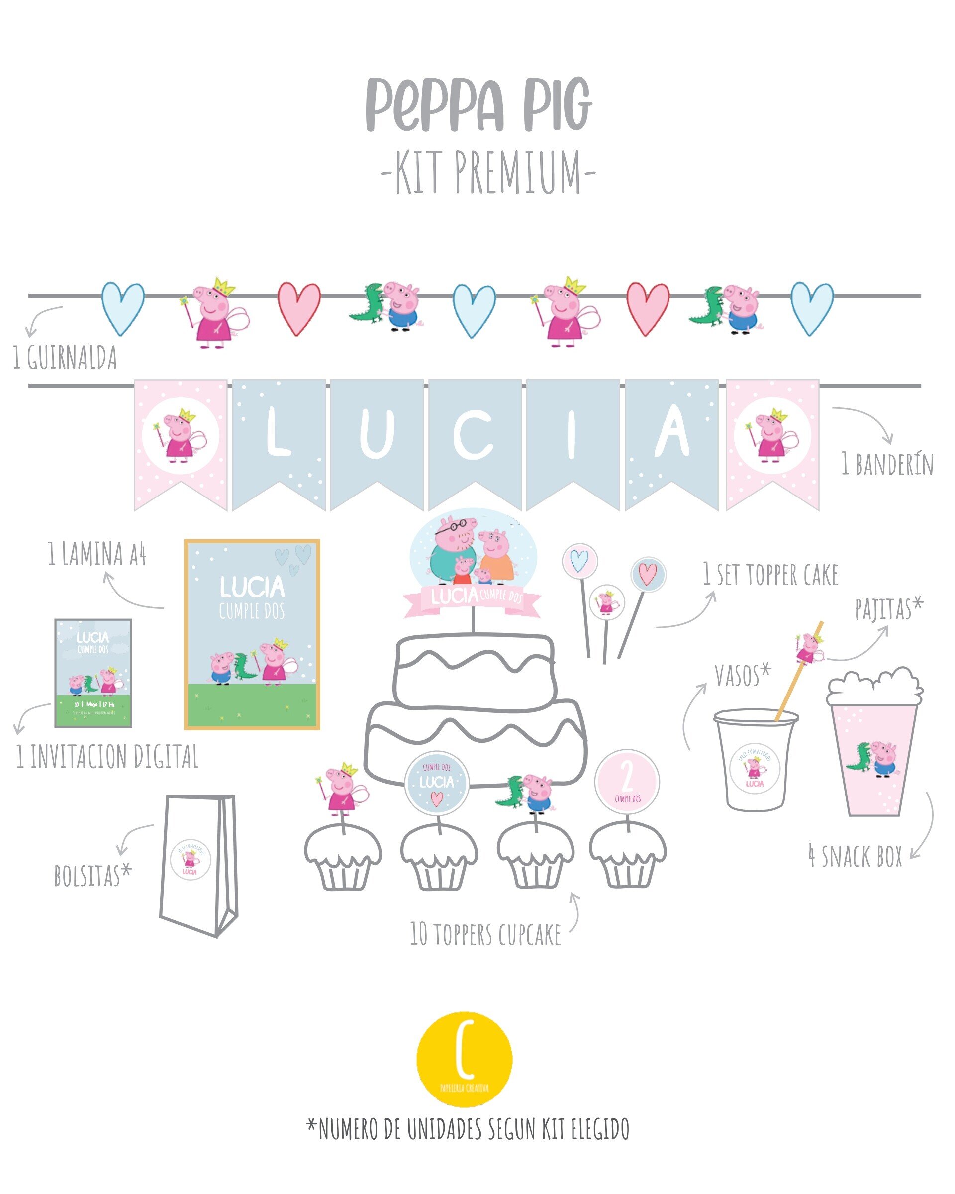 Kit decorativo Peppa pig - 3