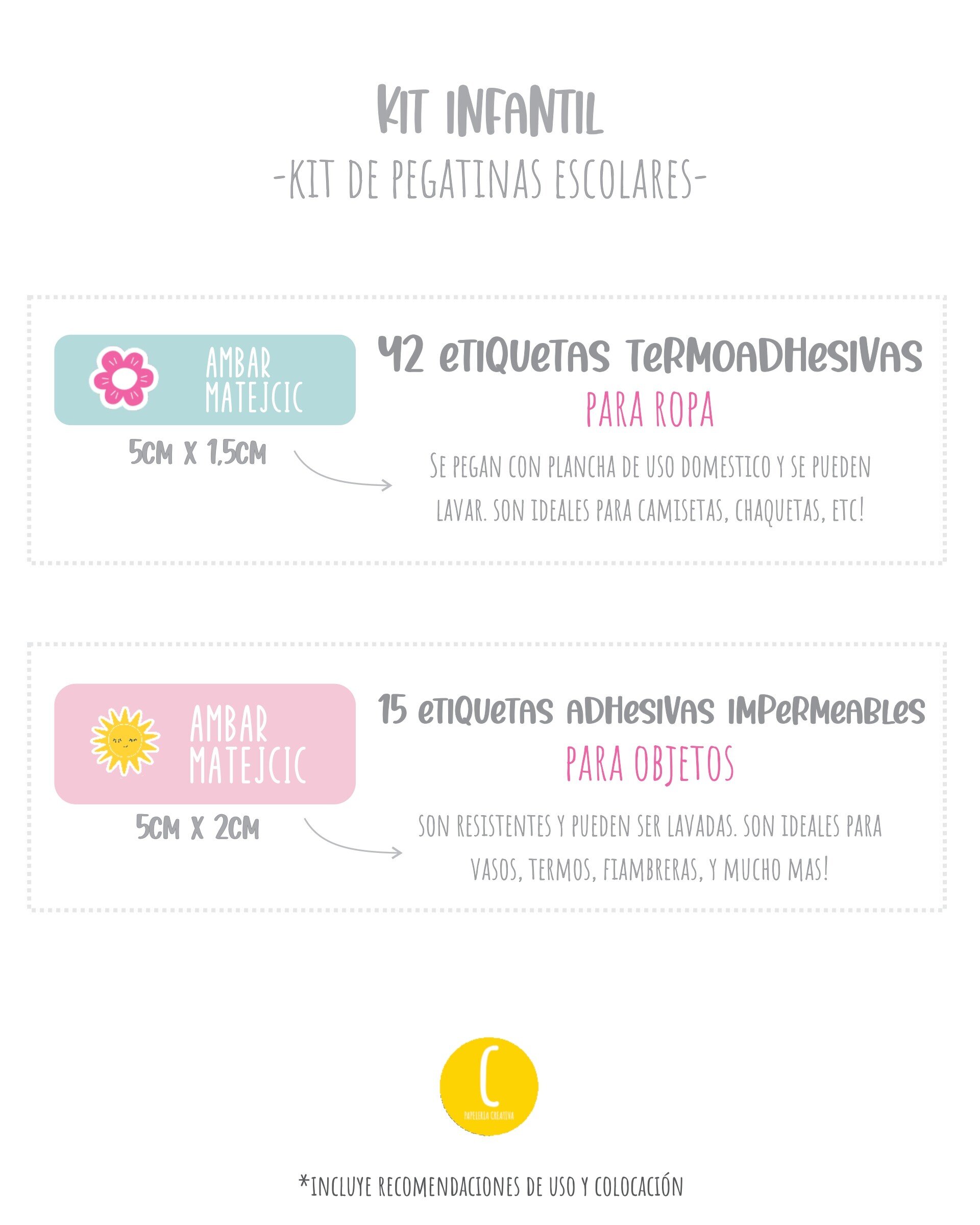 Kit pegatinas escolares INFANTIL - 2