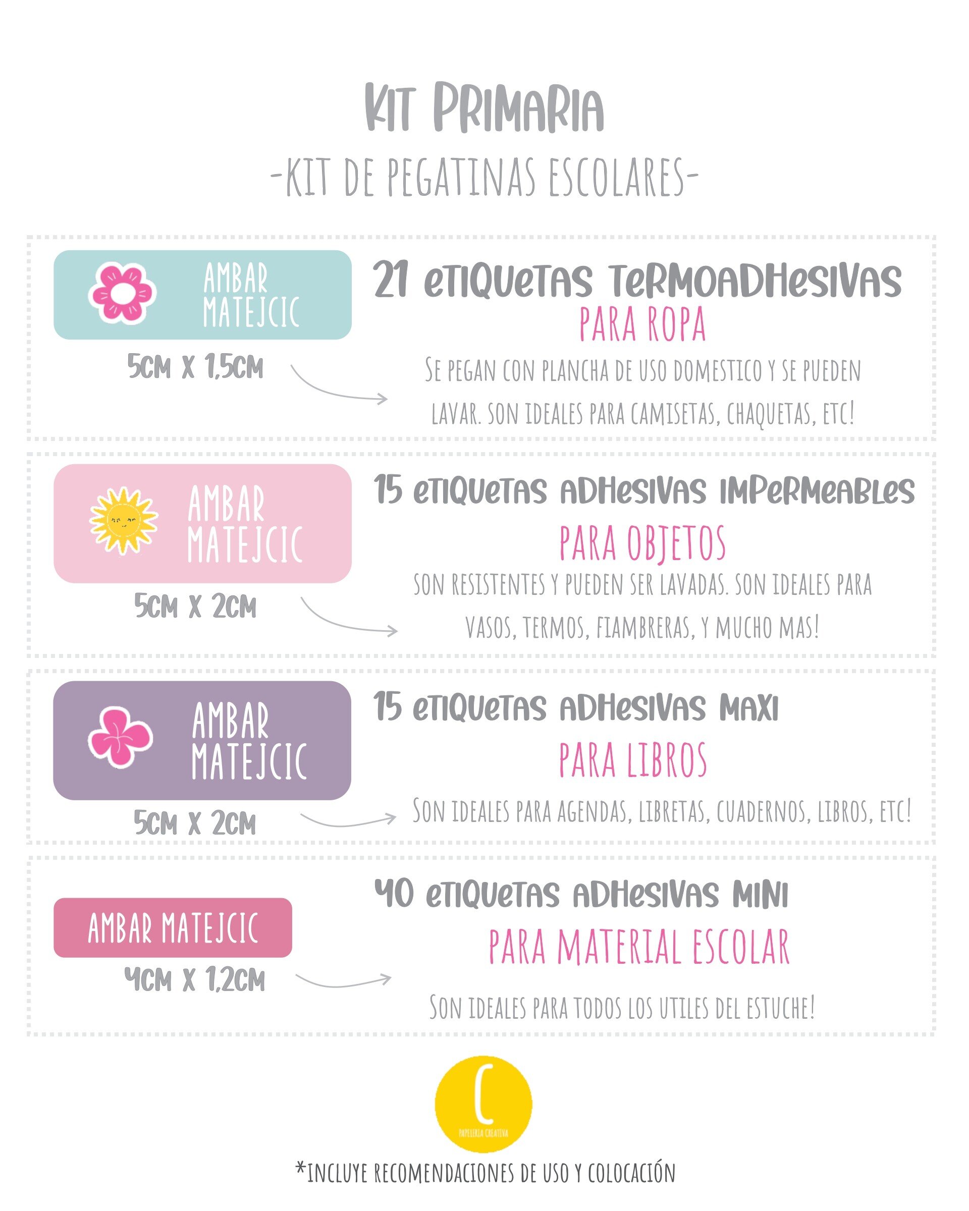 Kit pegatinas escolares PRIMARIA - 2