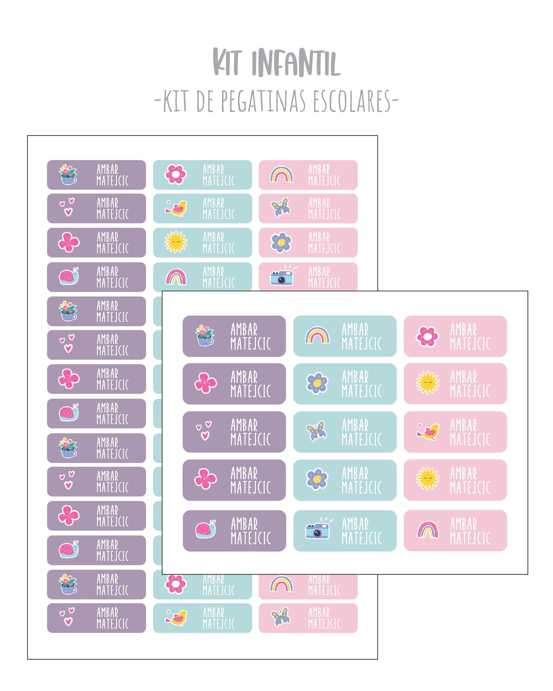 Kit pegatinas escolares INFANTIL - 4