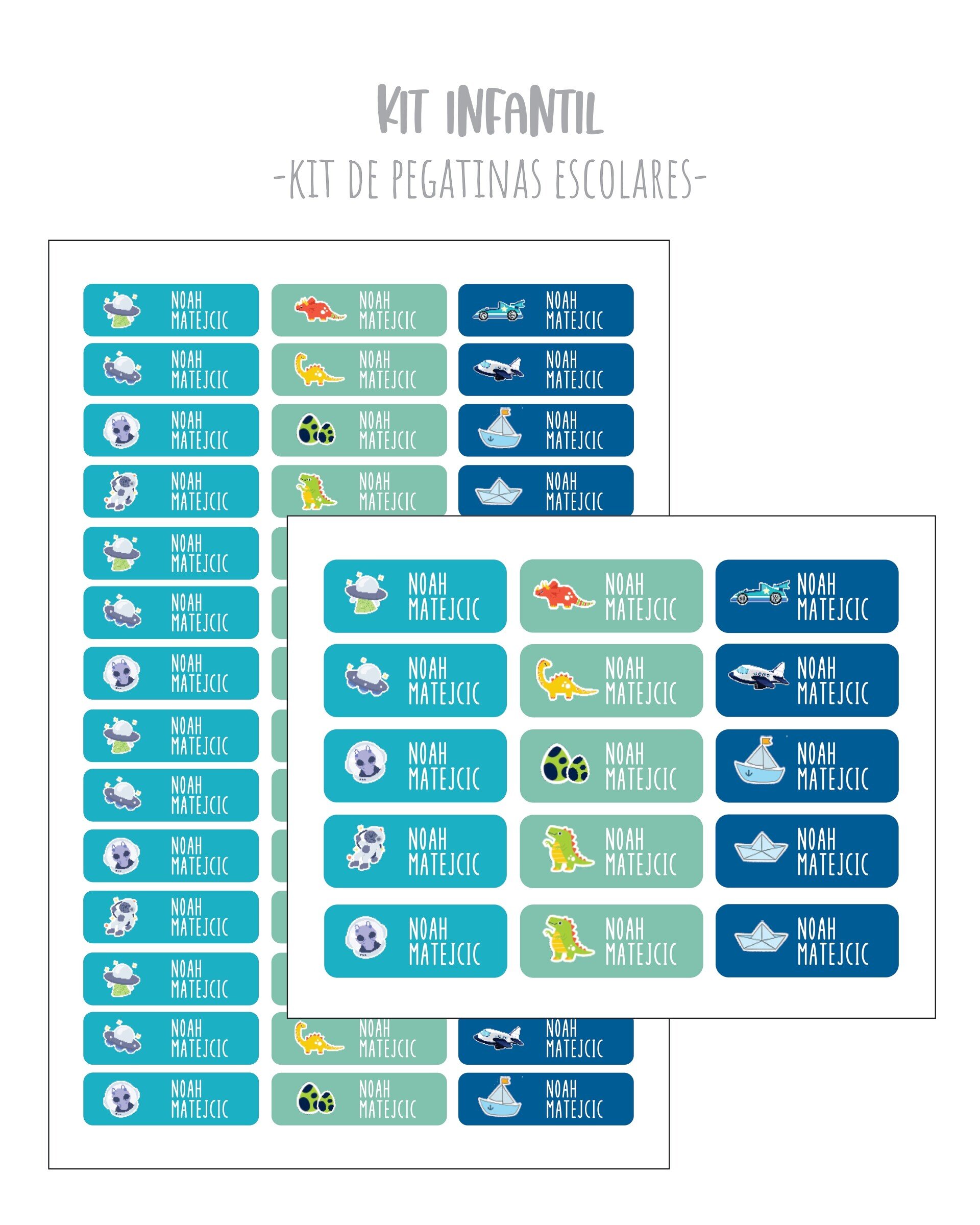 Kit pegatinas escolares INFANTIL - 3