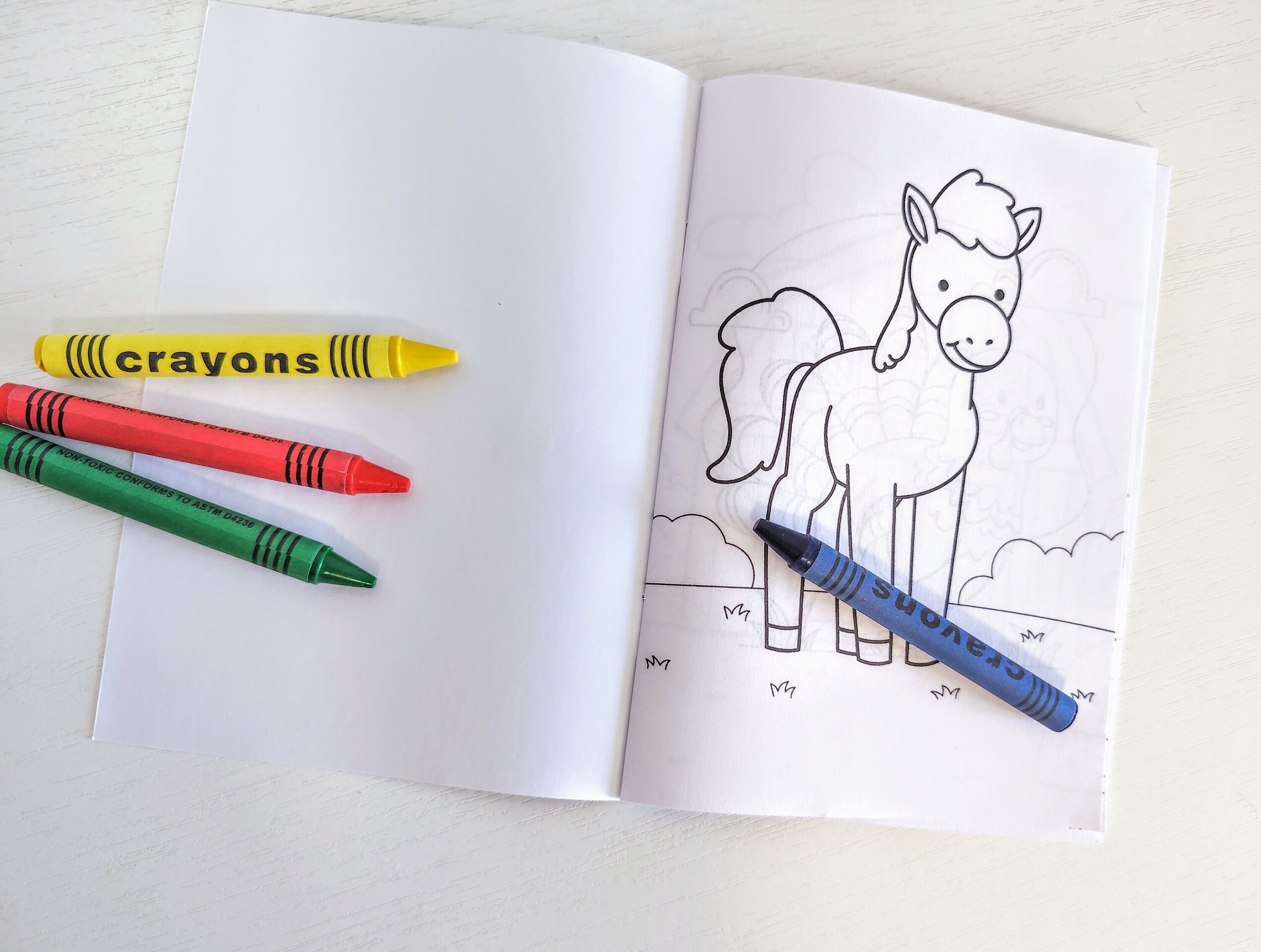 Libritos para colorear + ceras - 3